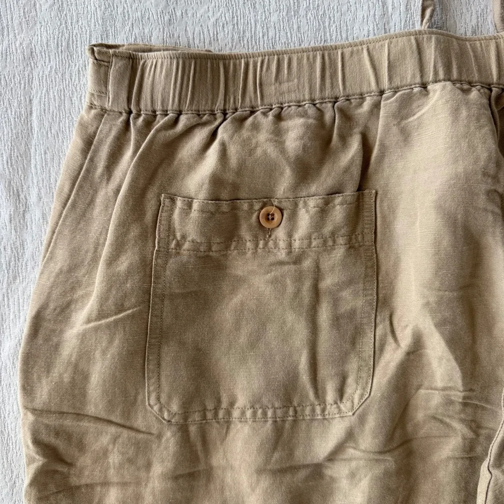 Cubavera Linen Blend‎ Drawstring Pants Relaxed Beige Men Size XL Tall Coastal